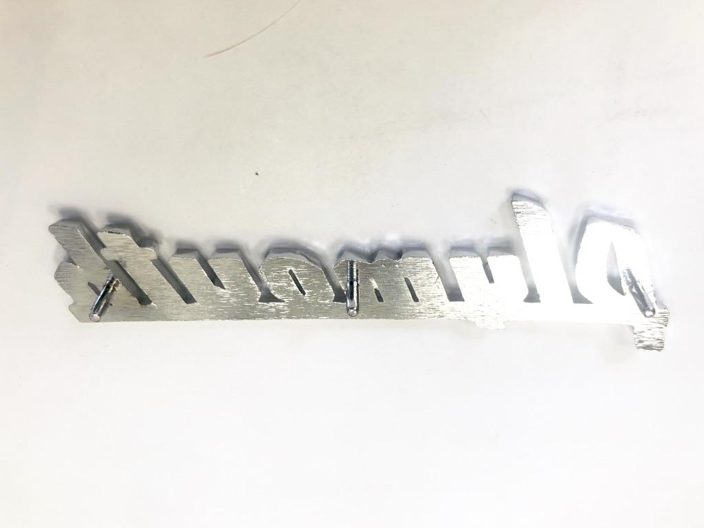 "Plymouth" Hood Script Emblem